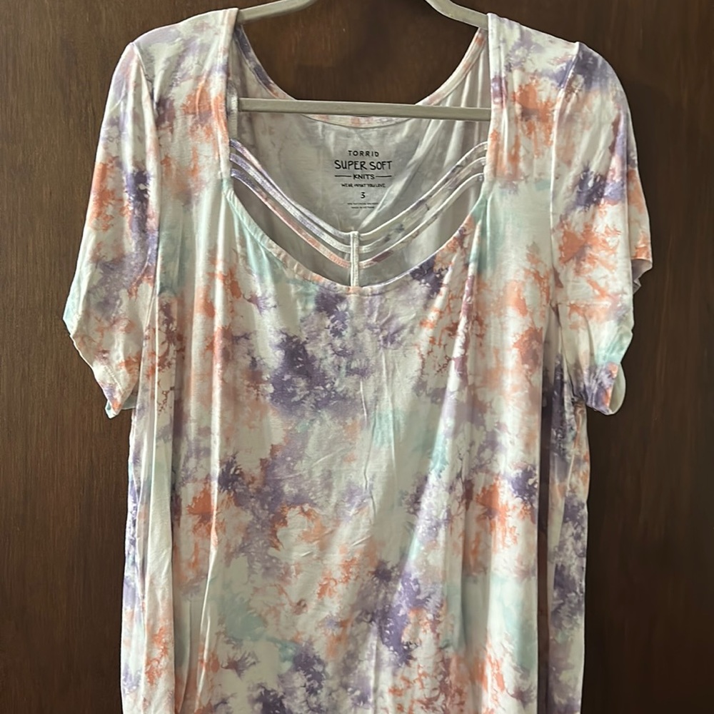Torrid Super Soft Scoop Neck Strappy Swing Tee